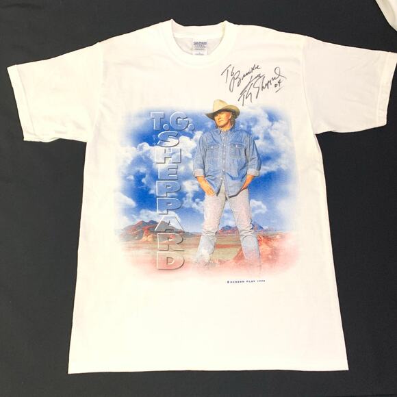 T. G. Sheppard Signed 2004 Concert Vintage Graphic T Shirt Men Med Country Music - Picture 2 of 12